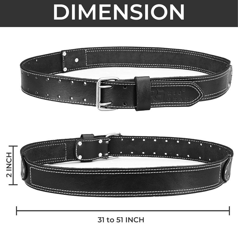 Rig Gears - Cinturón de herramientas de piel para hombres,