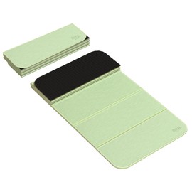 1/2inch Extra Thick Foldable Yoga Mat with SGS Certified Odourless POE Material - Light Weight Non Skid Easy to Clean Travel Workout Excercise Mat, 71x24inch (Light Green)