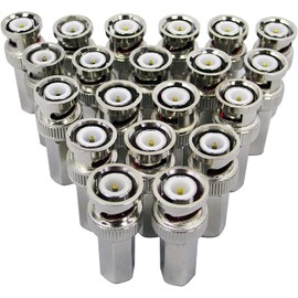 RUNCCI-YUN 15pcs BNC Male Adapters BNC Twist-On Connector BNC Cable Adapter for CCTV Security Camera DVI DAB CB Radio Antenna Coaxial Connector