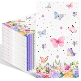 Napkins Butterfly, Napkins Flowers, Napkins Birthday, Spring Napkins, Disposable Drinks Napkins, Light Pink Dessert Napkins for Birthdays, Weddings, Baby