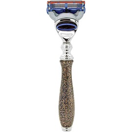 Haryali London 6 Pieces Shaving Set Kit Men's 5 Edge Razor, Synthetic Brush, Bowl, Soap, Alum Stick, and Double End Stand for Wet Shave