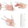 White Latex Finger Cots Finger Protectors, Disposable Medium-Sized Finger Gloves,