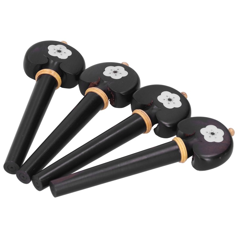 4Pcs Cello Pegs String Tuning Hand Carved Ebony Wood Musical