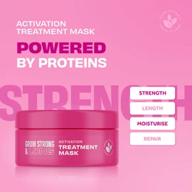 Lee Stafford Grow Strong & Long Activation Hair Treatment Mask Cream for Hair Growth | Hair Lengthening and Thickening Product For Damaged Breakage Prone Hair