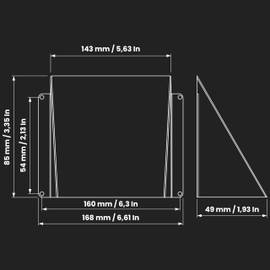 5.5" x 3" White Galvanized Steel Vent Cover - Duct Exhaust/Inlet Rain Deflector - Weatherproof Guard for Open Ventilation Systems - Indoor/Outdoor Vent Hood - Air Vent Grille Protection Roof