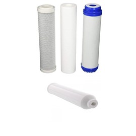 CFS – 4 Pack Replacement Water Filter Set includes Sediment, Carbon Block, GAC, & Inline Cartridges Compatible with RFK-DRO5, ROFK5 Models – Removes Bad Taste – Whole House Replacement Filter Set