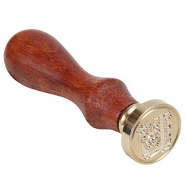 Sealing Wax Set, Classic Old-Fashioned Antique Wax Stamp Seal Kit Initial Letters Alphabet Set Gift Box with Vintage Wooden Handle and Brass Colour Head, Seal Stamp Wax Set, Gift Box (L)