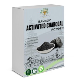 Magickal Hues Activated Charcoal Powder 3.5 oz Fine Bamboo Charcoal Powder for Baking, Teeth Cleaning, and Beauty