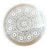 crystalmiracle Beautiful Selenite Reiki Round Plate Healing Wellness Meditation Handcrafted