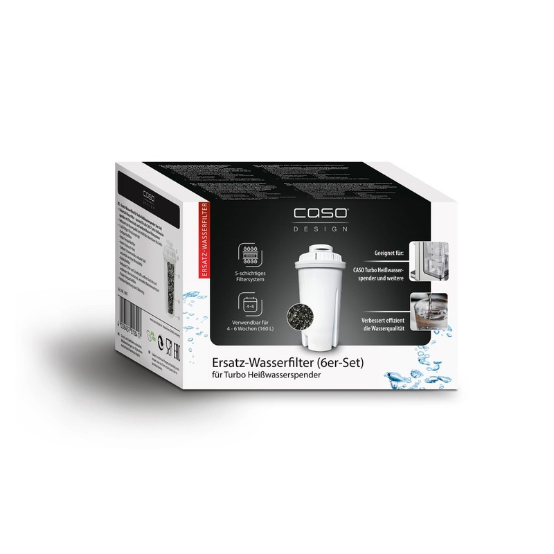 CASO Replacement Water Filter (Set of 6) - For Hot