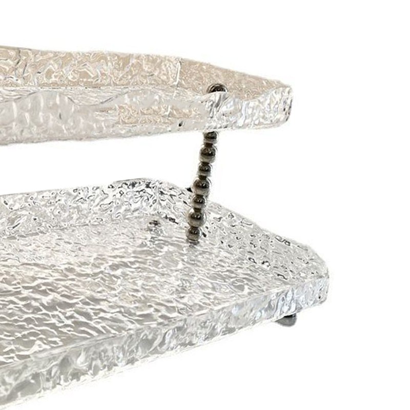 Bathroom Countertop Organizer Shelf 2 Tier Acrylic Water Wave Bathroom