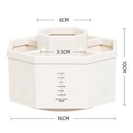 Goldyida Desk Organiser Rotatable 360 Degree Rotating Office Organiser Pen Holder Creative Office Pen Holder 5 Sorting Compartments for Pencils, Coloured Pencils, Various Stationery (A)