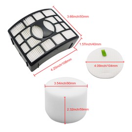 EZ SPARES Compatible with Shark NV770 NV771 UV700 DuoClean Lift-Away Speed,DuoClean with Zero-M Self-Cleaning Brushroll Lift-Away Upright Vacuum Filter,Compare to XFF600 XHF600