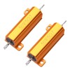 sourcing map 2pcs 50W 5 Ohm Aluminium Housing Chassis Mount