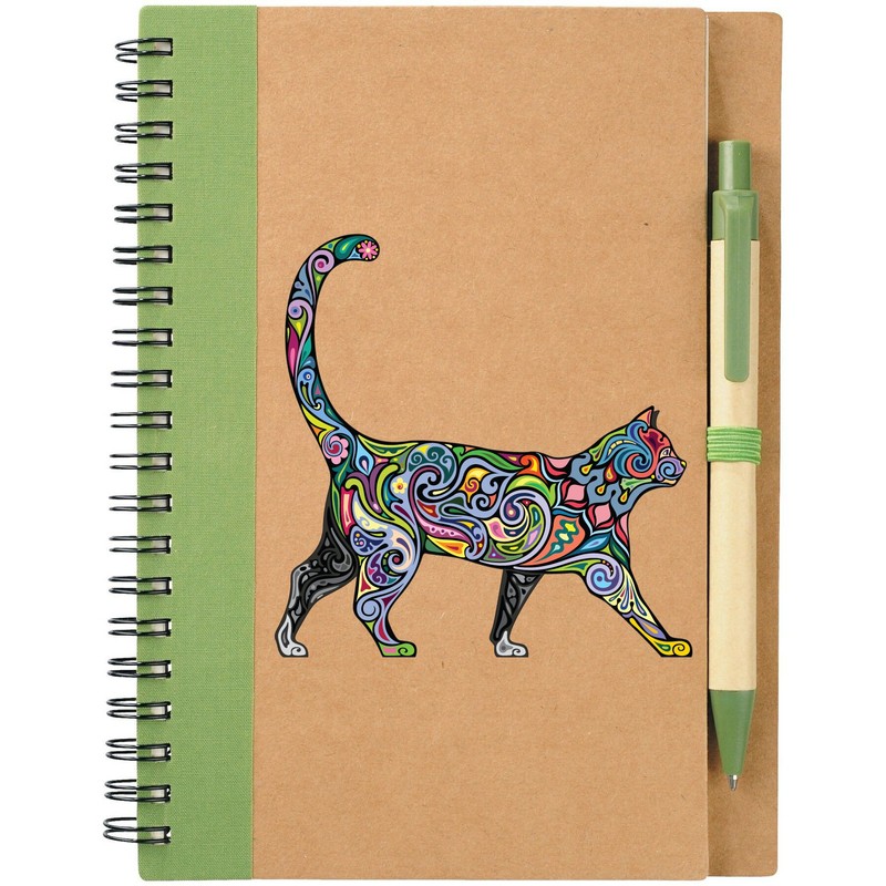 (2 Pack) Cheerful Psychedelic Cat - 3 Inch Full Color