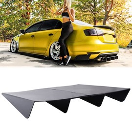 Rear Diffuser Fit for Most Vehicles 22" x 20" in, Universal Unpainted ABS Plastic Rear Lip Finisher Under Chin Spoiler Underspoiler Splitter