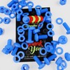 20 x Blue Pan Head Screws Polypropylene (PP) Plastic Nuts