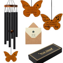 Sympathy Wind Chimes - Sympathy Gifts for Loss of Loved One Mother Father, Bereavement Gifts,Memorial Gifts, in Memory of Loved One Gifts, Memorial Wind Chimes for Outside,28 Inch