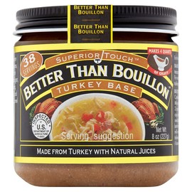 Better Than Bouillon Premium Turkey Base, Made with Roasted Turkey, 38 Servings Per Jar, 8-Ounce Glass Jar (Pack of 2)