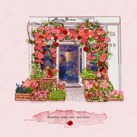 Comitok Summer Flower Shop Jigsaw Puzzle 169 Piece for Adult Desktop Decorations Toy - Size 6.93" x 6.93" (17.6x17.6cm), Christmas Birthday Puzzles Gift Every Piece is Unique