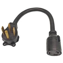 Fullsky FC-145L631 Male 4 Prong NEMA 14-50P to L6-30R Locking Female 250V 30 Amp 3 Prong Receptacle Power Cord Adapter Connector