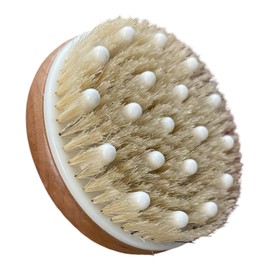 Körperbürste aus Naturborsten – Peeling-Bürste für die Verwendung im Trockenen oder im Bad, um Giftstoffe, abgestorbene Haut und glatte Haut zu entfernen