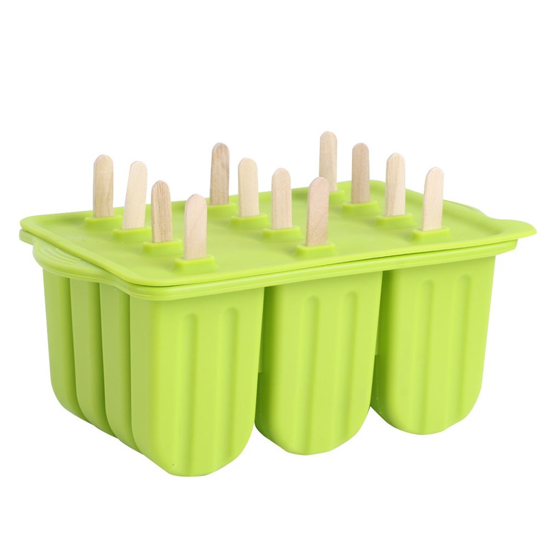 12-Grids Food Grade Silicone Ice Cream Mold Maker Making Tool