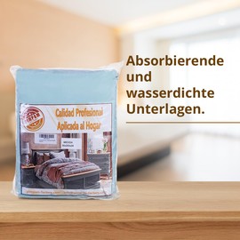 PimPam Factory Bed Pad with Wings, 200 x 85 cm, Waterproof and Reusable, Super Absorbent and Washable, Incontinence and Loss, 4 Layers