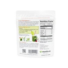MAEDA-EN Matcha Booster Unsweetened Green Tea Powder 80g Japanese Origin Resealable Pouch for Latte Smoothies and Baking 27143 1pk