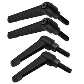 Nivofu Pack of 4 Clamping Lever Handles, M8 Adjustable Clamping Levers Made of Carbon Steel, Mounting Handle, Clamping Lever with Threaded Bushing, Machine Handles for Welding Machines, Pressure