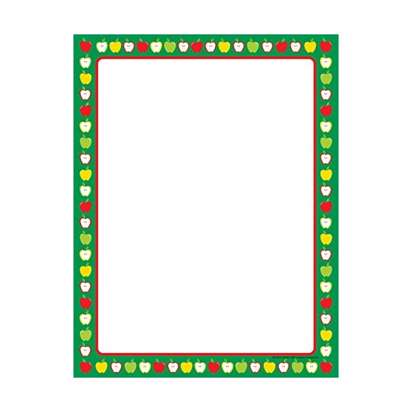 Apple Border Designer Paper- 50 Sheet Pkg. Great for Flyers,