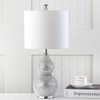 Safavieh Lighting Collection Clarabel Silver Chrome Studded 20-inch Bedroom Living