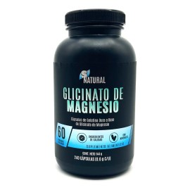 Glicinato Magnesio 240 Cápsulas Snatural Lactosa Libre Gluten