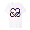 Heart Design Wave Pattern Colorful Infinite Love Premium T-Shirt
