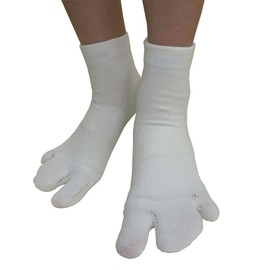 【Official】Kasahara Method for Bunion and Floating Toe／AKA-009NEW Thin Socks (26-28, White)