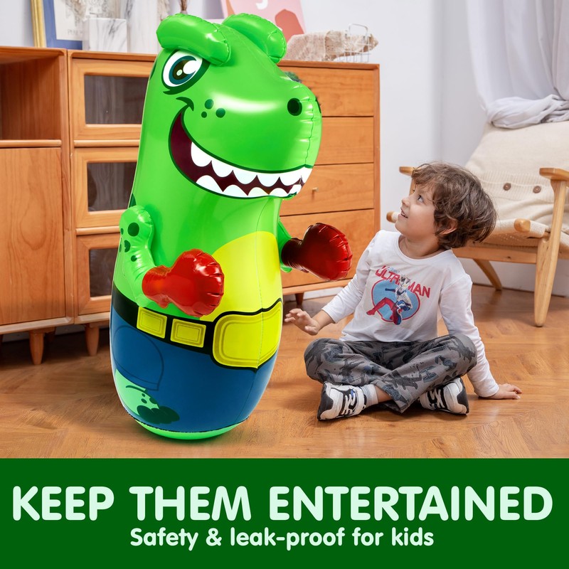 JOYIN Inflatable T-Rex Dinosaur Bopper 47 Inches, Bop Bag Inflatable