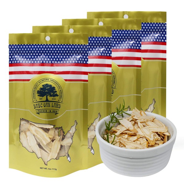 DABC OAK LAND American Ginseng Slices from Wisconsin (Sliced Ginseng Root Wisconsin Grown!Most People Use It to Make Ginseng Tea! Good for Health! 花旗参片/西洋参片 （Sliced Ginseng Root） 113g/Bag