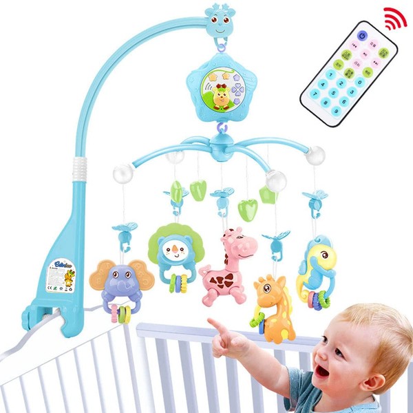 Baby Mobile for Crib with Music and Lights, Remote, lamp,
