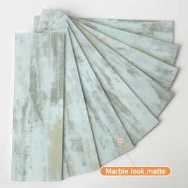 VAOVI Peel and Stick Backsplash Kitchen Tiles,Bathroom Wall Stickers Marble Tile Backsplash Individual Subway Tiles 3.9"x11.8"-16Tiles Beige