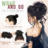 FeidyLong 2 PCS Messy Bun Hair Piece Wavy Curly Hair