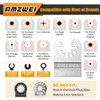 AMZWEI 15PCS Diamond Oscillating Tool Blades, Curved Edge Long Multi