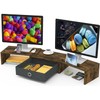 WESTREE Dual Monitor Stand Riser with Drawer, 3 Shelf Computer