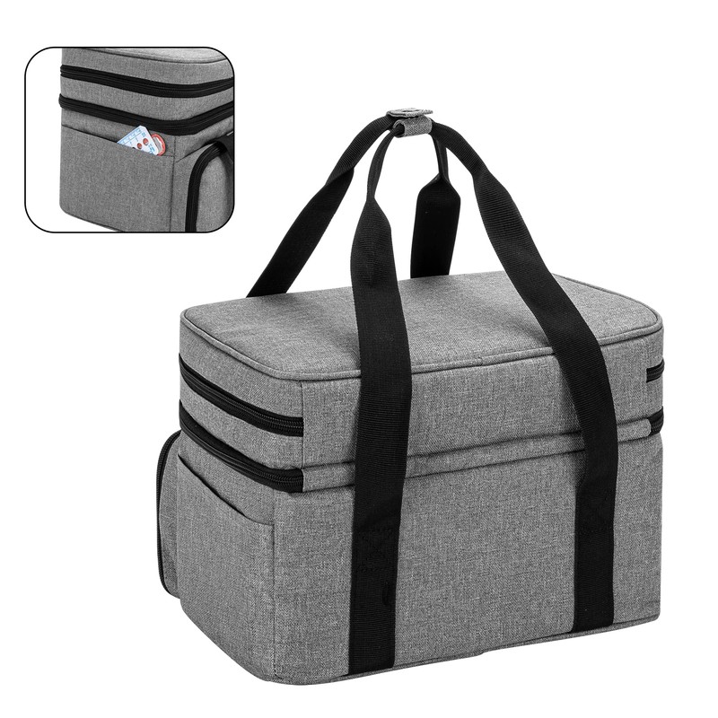 BAFASO Double Layer Sewing Accessories Organizer with 2 Detachable Pouches,