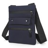 Beatus Men's Compact Shoulder Bag, Sacoche, Cross-Body Nylon, Thin, navy
