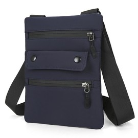 Beatus Men's Compact Shoulder Bag, Sacoche, Cross-Body Nylon, Thin, navy