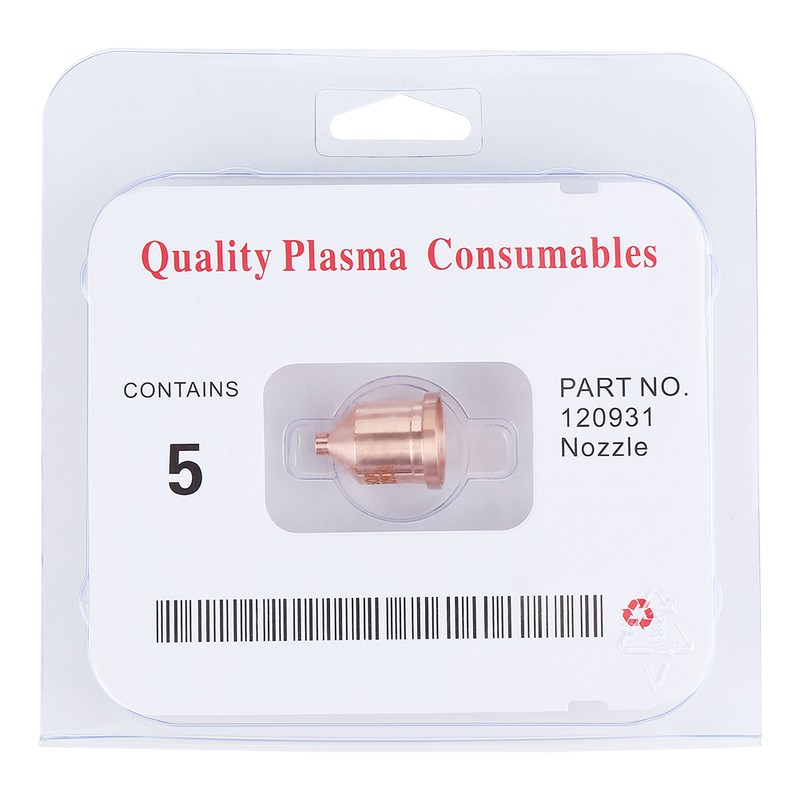 5pcs Plasma Cutter Nozzles Torch Tips Consumables 60A 120931 for