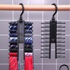Upgraded 2 PCS Adjustable 20 Tie Rack Holder, 360° Rotating
