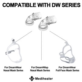 2 Packs Replacement Elbow/Swivel Compatible with DreamWear and DreamWisp,Tubing Quick-Release Elbow & Prevent Air Leakage,Great-Value Supplies by Medihealer