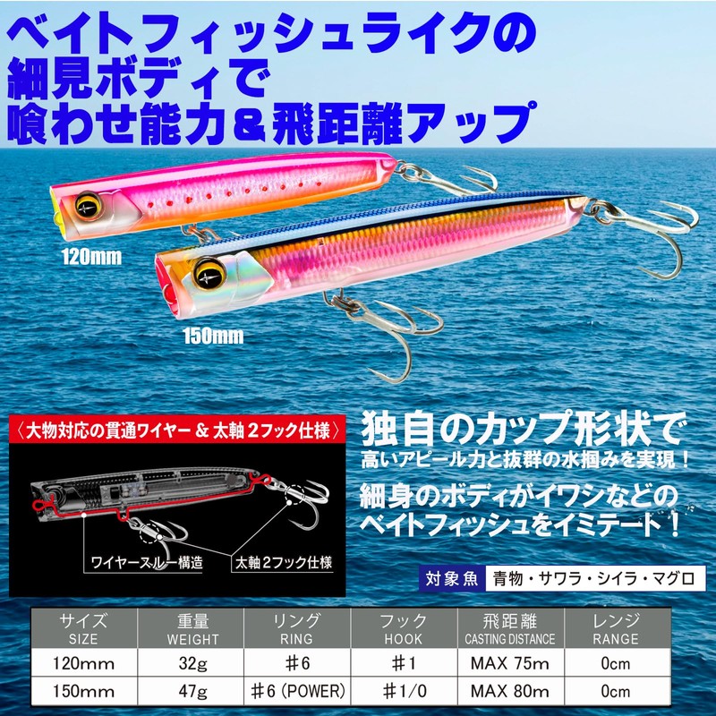 DUEL Sonic Boom SB Pop 4.7 inches (120 mm) Floating