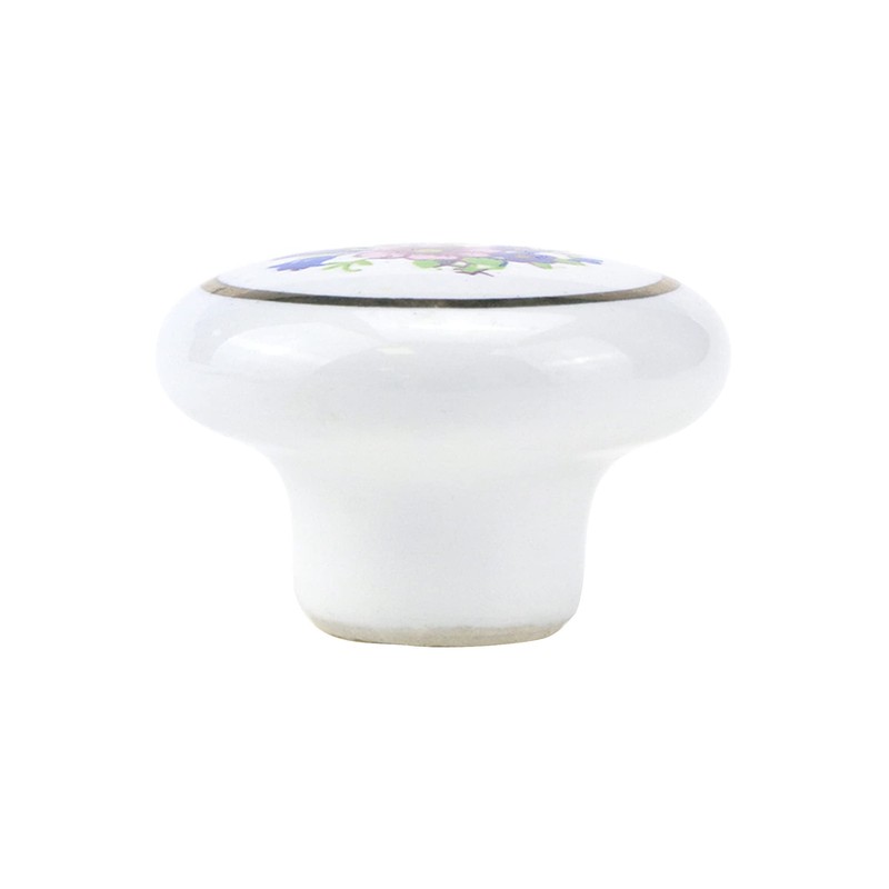 Bitray Vintage Ceramic Knobs Flower Dresser Drawer Pull -8pcs